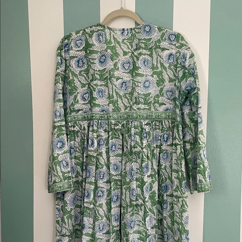 KARNI Floral Green and Blue Maxi Dress - Picture 9 of 11